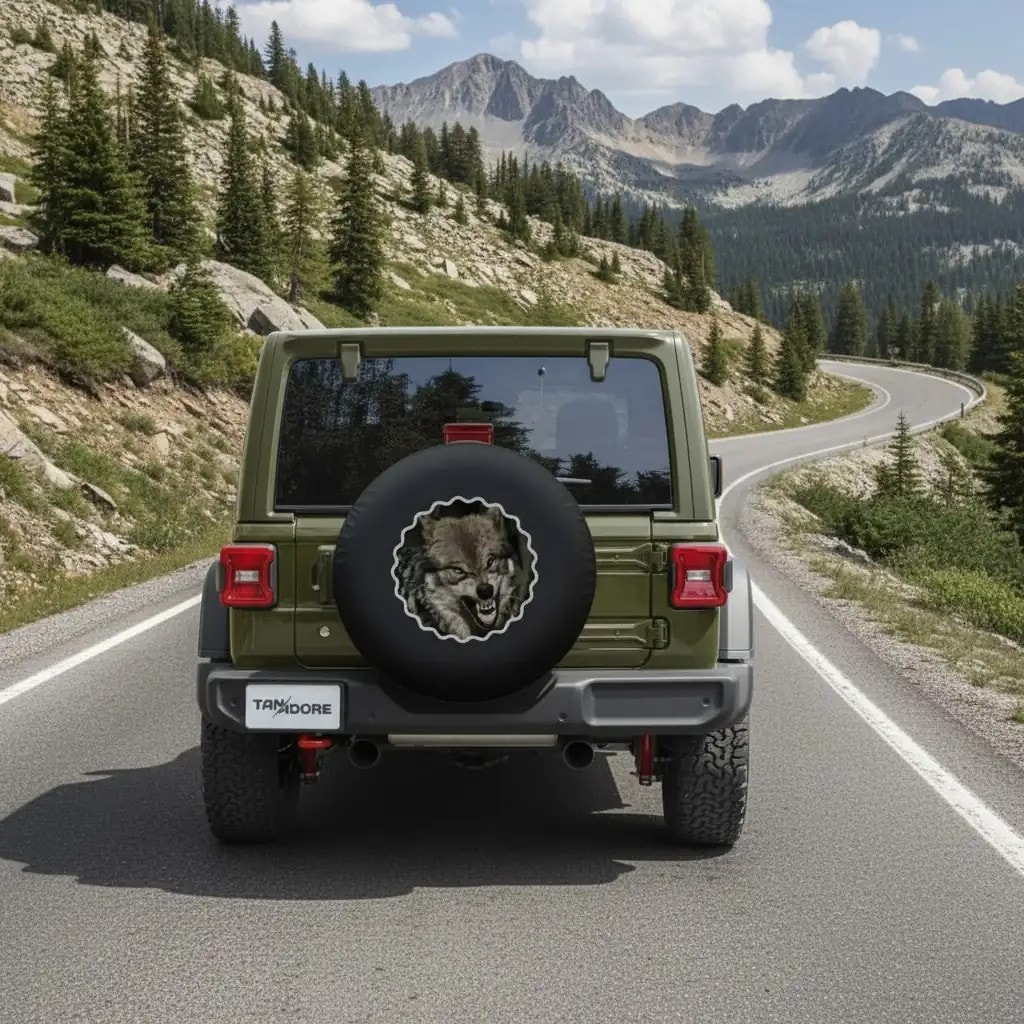 Wolf Designed Spare Wheel Tire Cover
